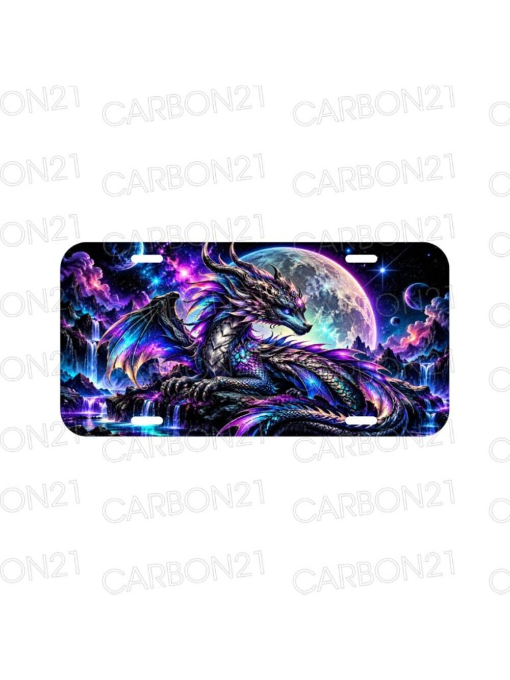 Dragon Moon Galaxy Stars Folklore Aluminum License Plate CAR SUV Truck NEW